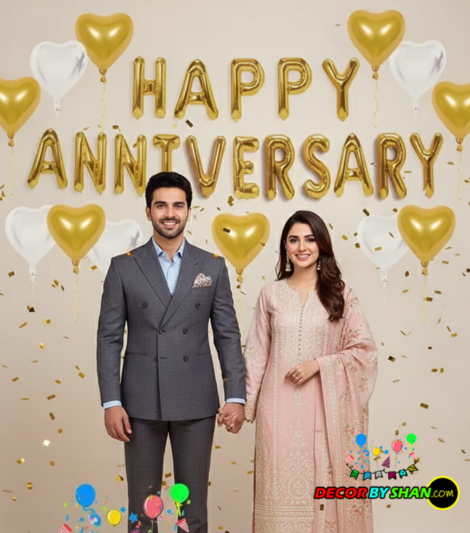 Happy Anniversary Foil Balloon Set