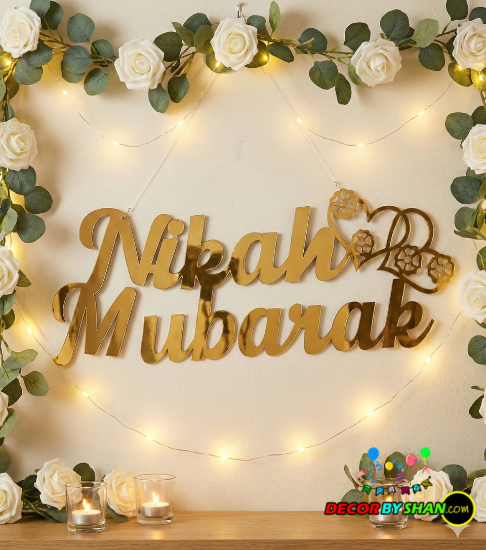 Nikah Mubarak Stage Background Writing