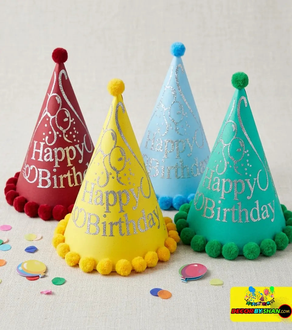 HB Afshan Print White Ball Birthday Cap