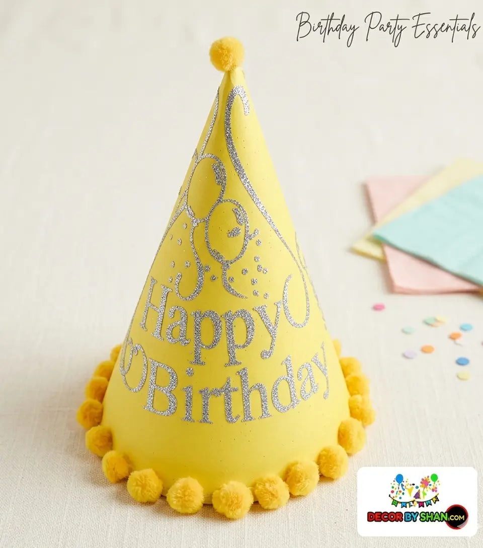HB Afshan Print White Ball Birthday Cap