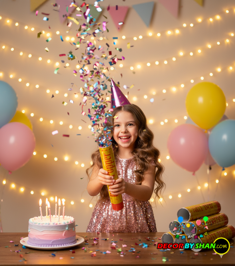 Party Poppers 20cm Golden