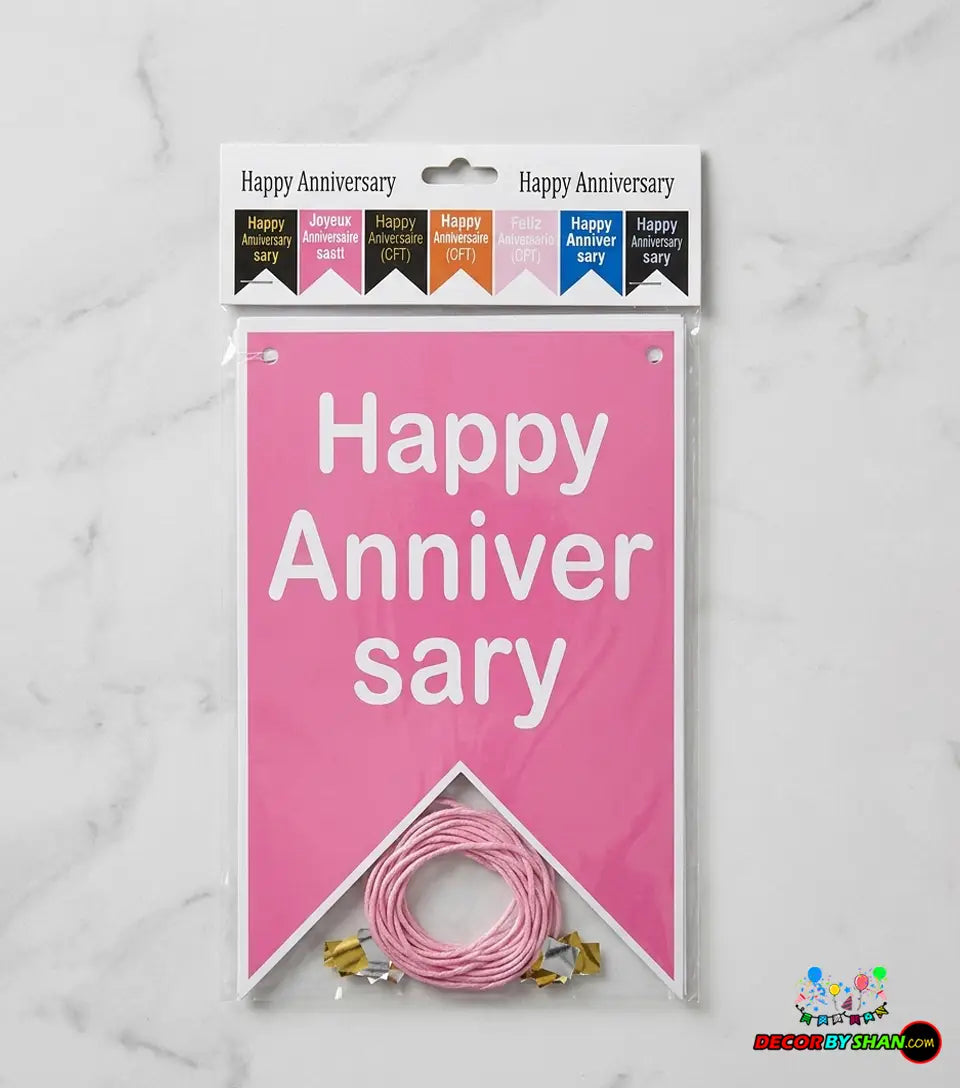 Happy Anniversary Letter Banners