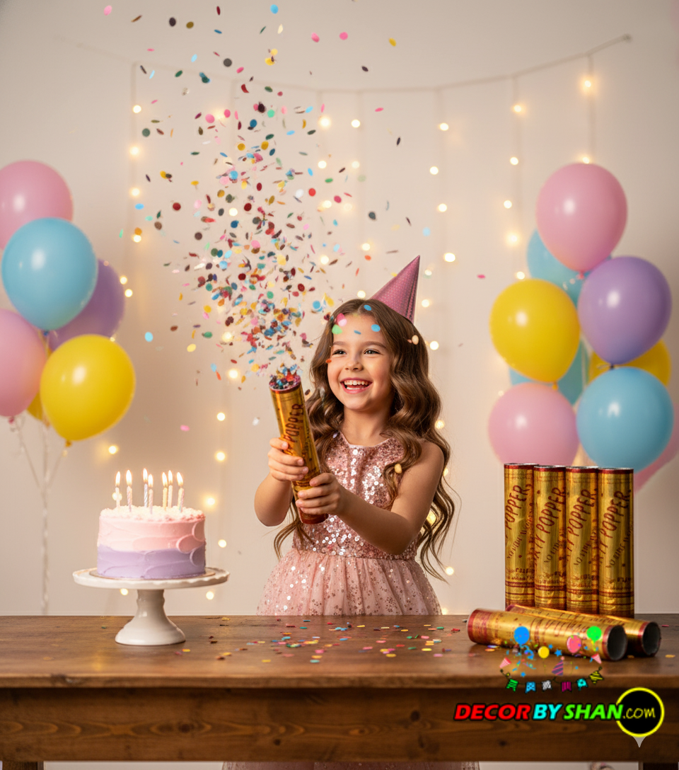 Party Poppers 20cm Golden