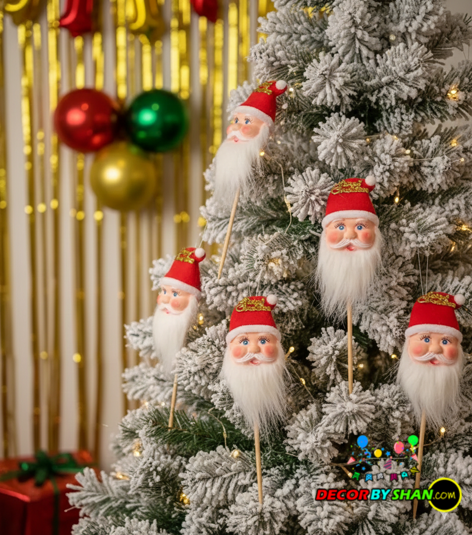Christmas Santa Clouse Toppers 6Pcs/Pack