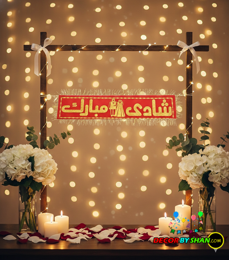 Shaadi Mubarak Velvet Patti Banner
