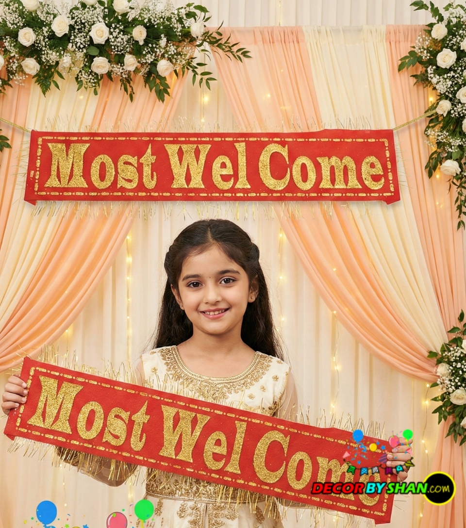Velvet Patti Most Welcome Letter Banners