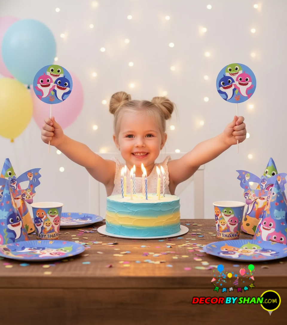 Baby Shark Birthday Character Set