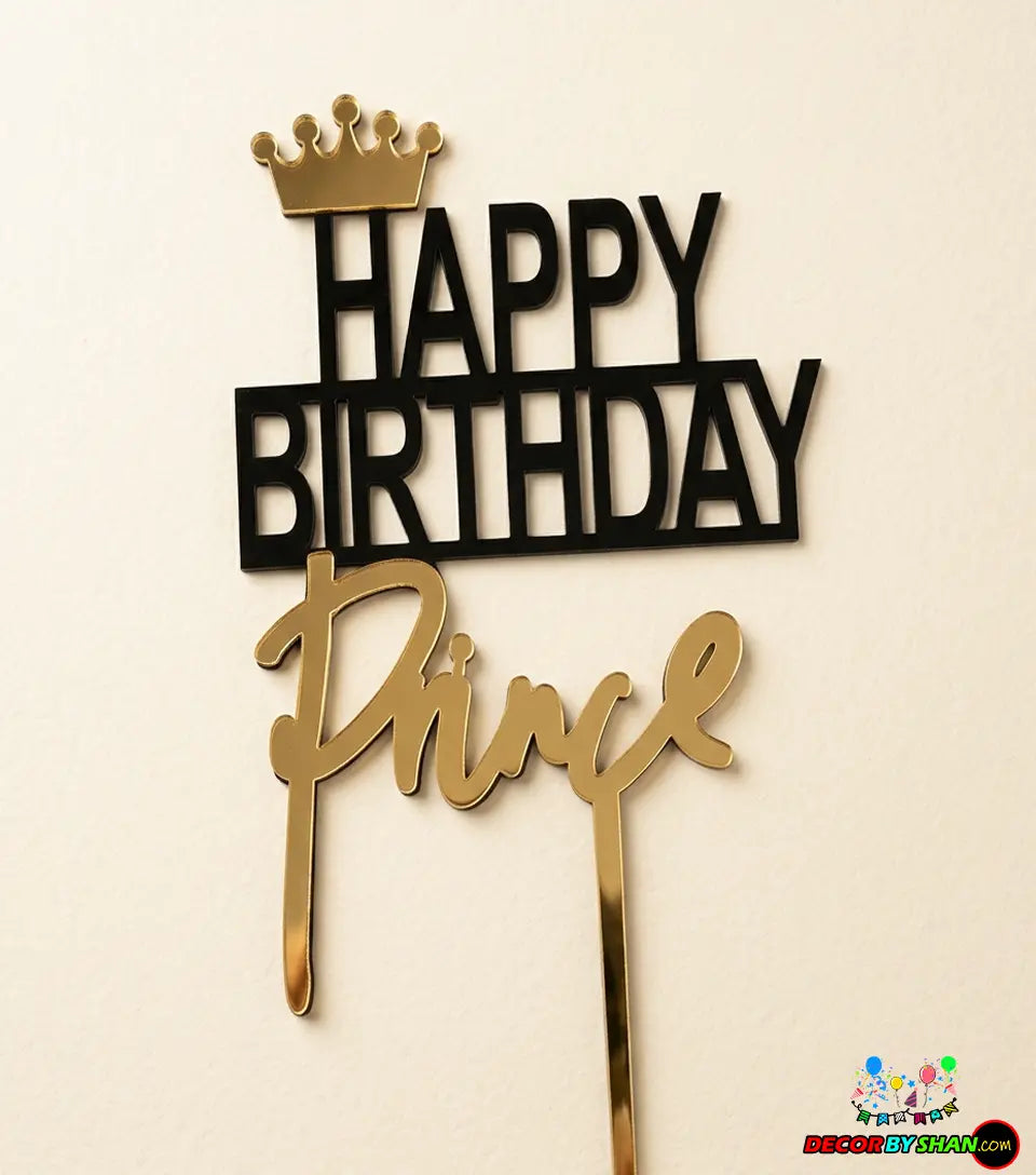 Birthday Prince/Princess Cake Toppers
