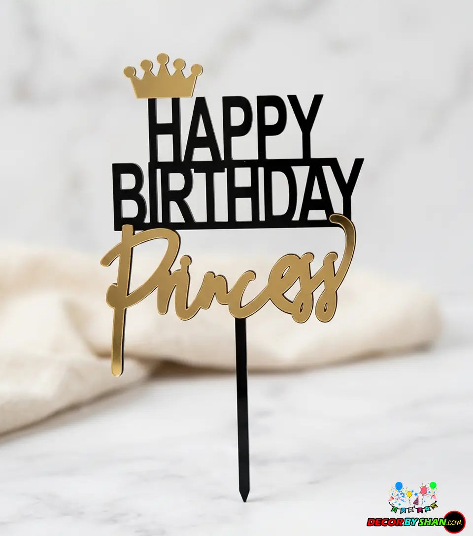 Birthday Prince/Princess Cake Toppers