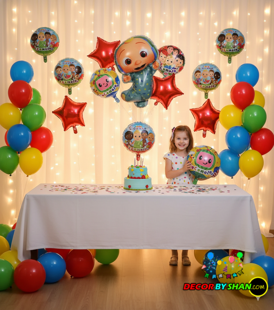 Cocomelon foil balloon Set