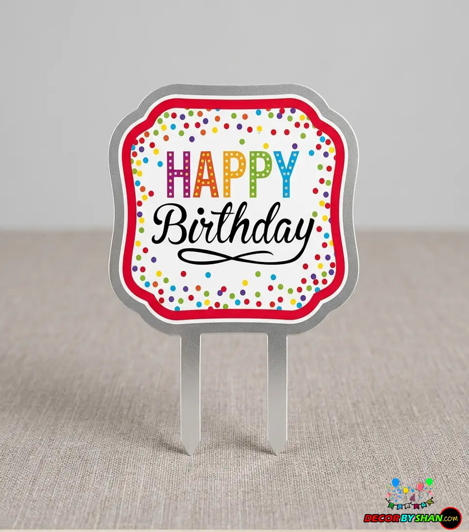 Happy Birthday Cake Topper