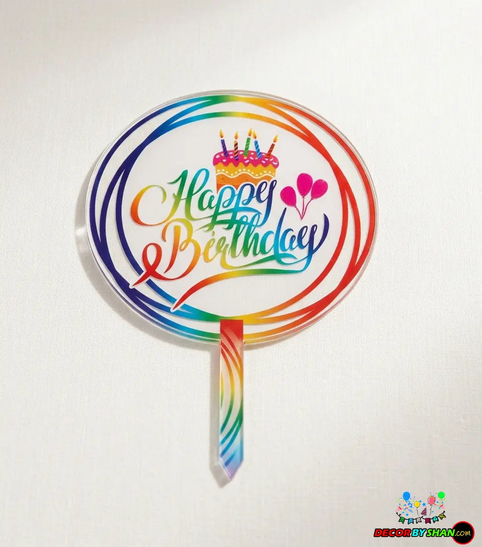Happy Birthday Cake Topper