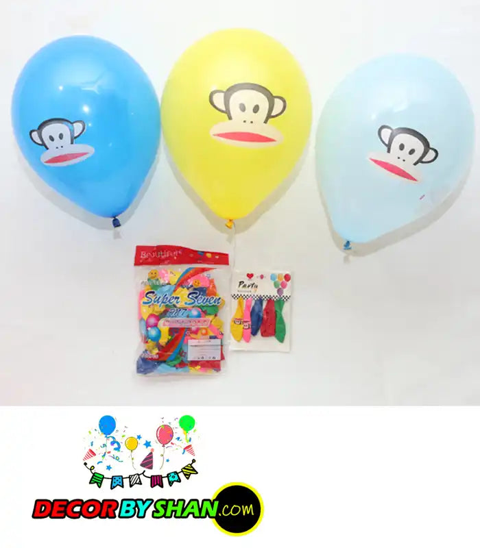Balloons: Monkey Face Balloon 2.8g 100pcs Pack