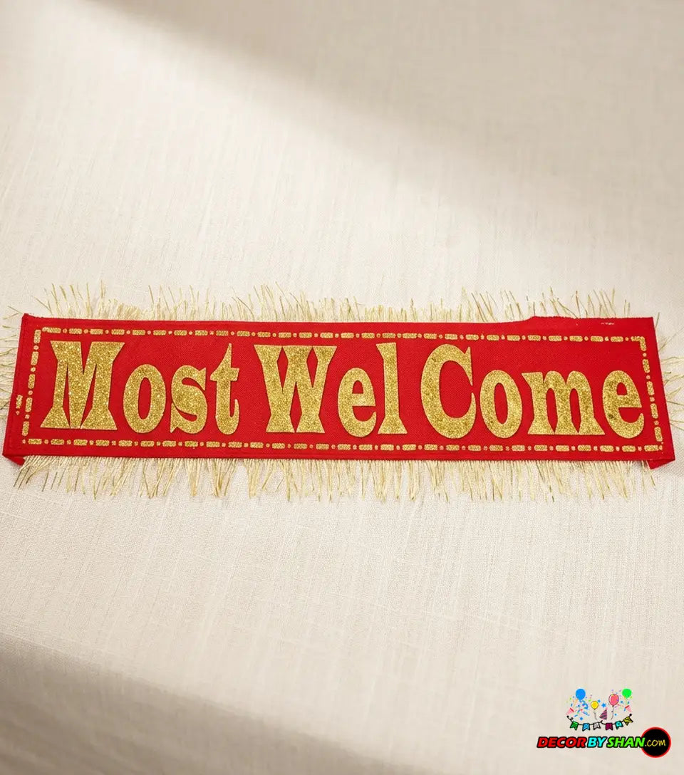 Velvet Patti Most Welcome Letter Banners