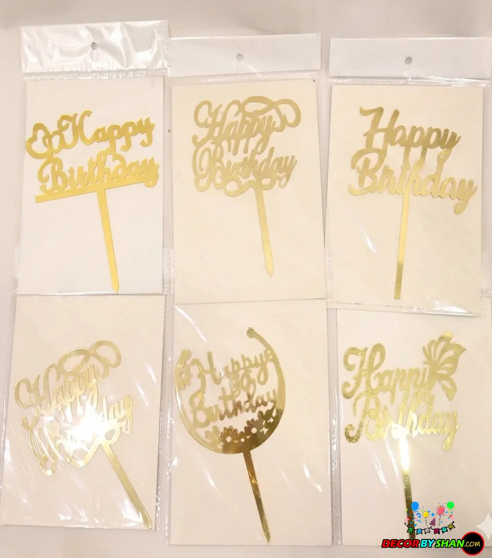 Happy Bithday Cake Toppers