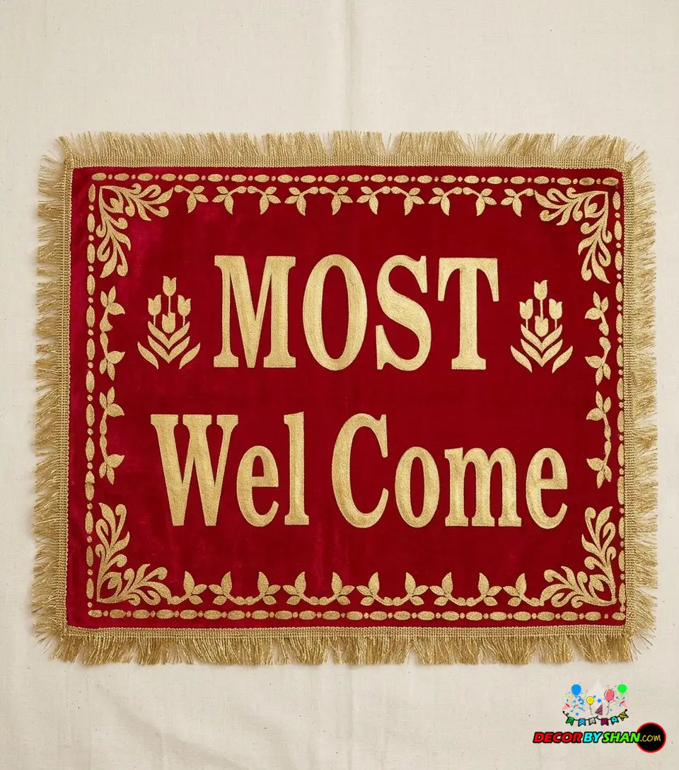 Velvet Patti Most Welcome Letter Banners