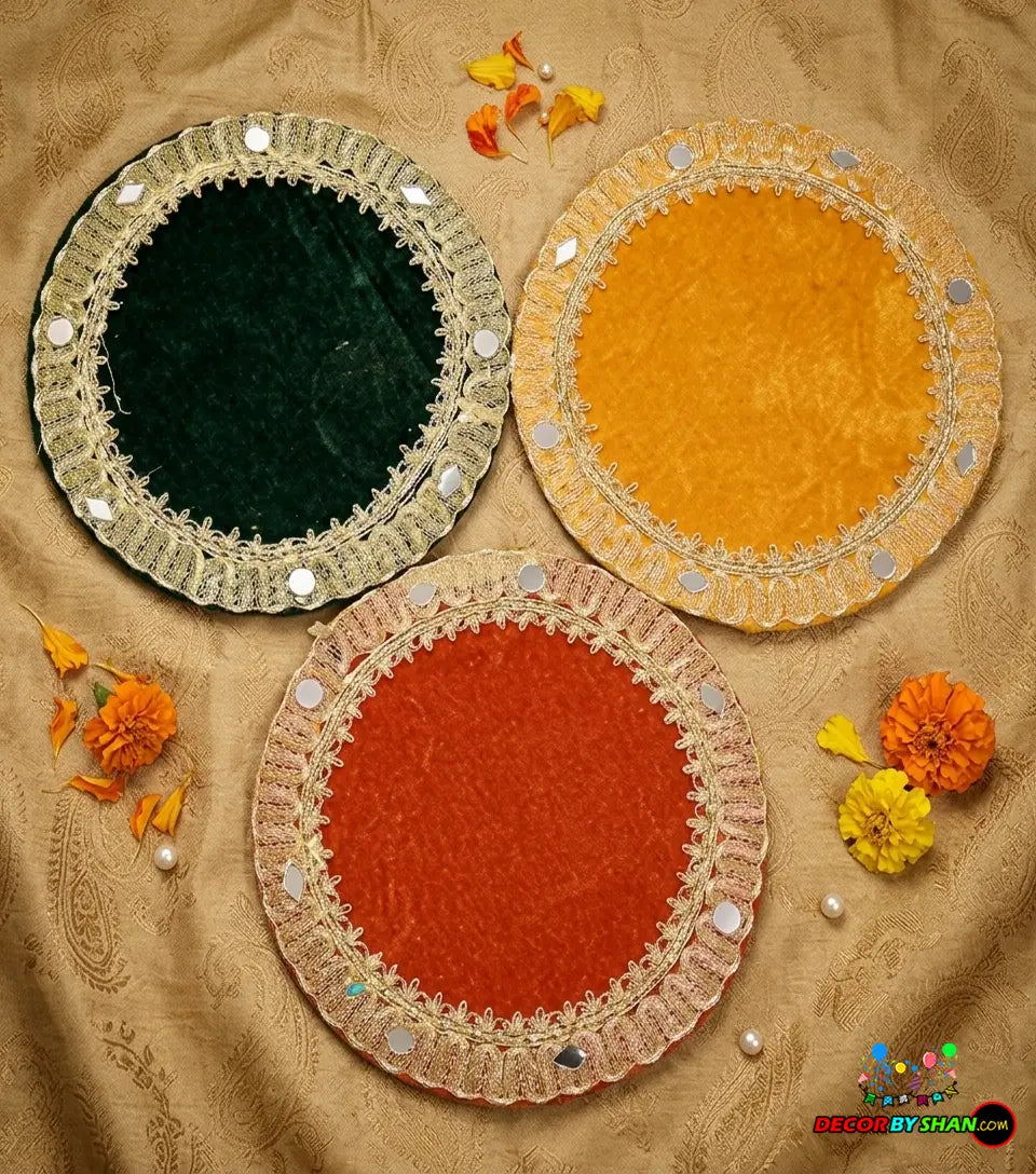 Mehndi Thaal Welvet Gol 12″ 1Pcs/Pack