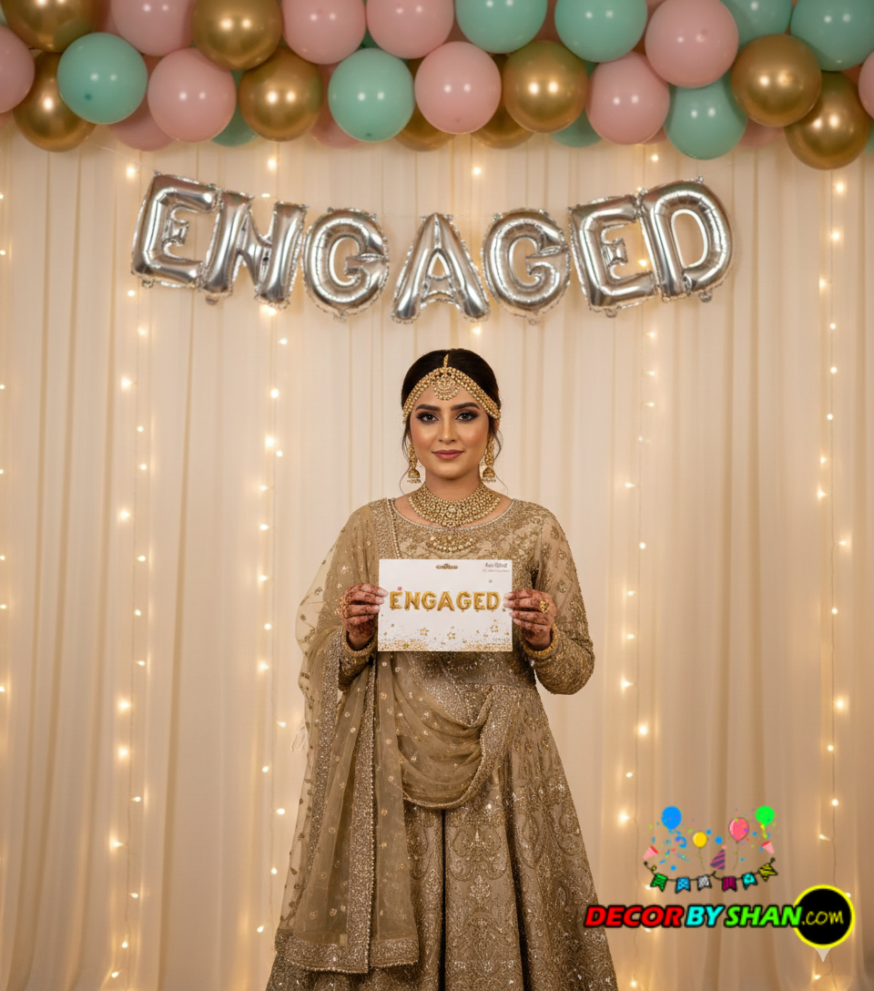 Engagment Foil Balloons set
