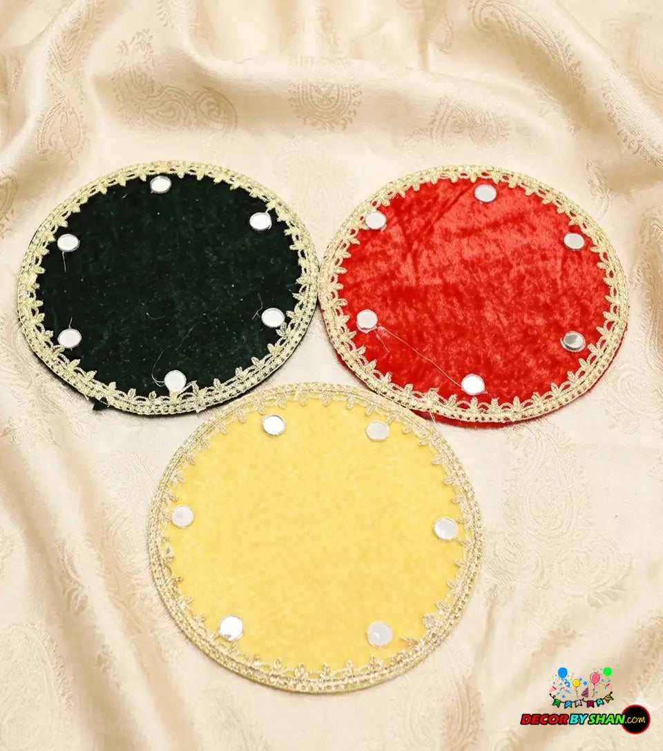 Mehndi Thaal Welvet Gol 9″ 1Pcs/Pack