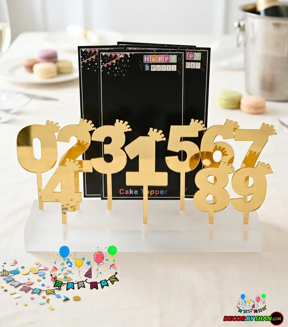0-9 Numbers Cake Topper