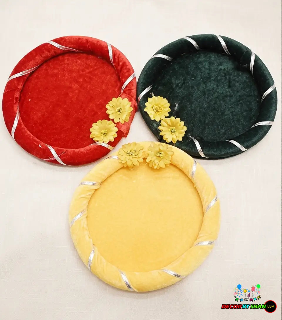 Mehndi Thaal Welvet Gol 12″ 1Pcs/Pack