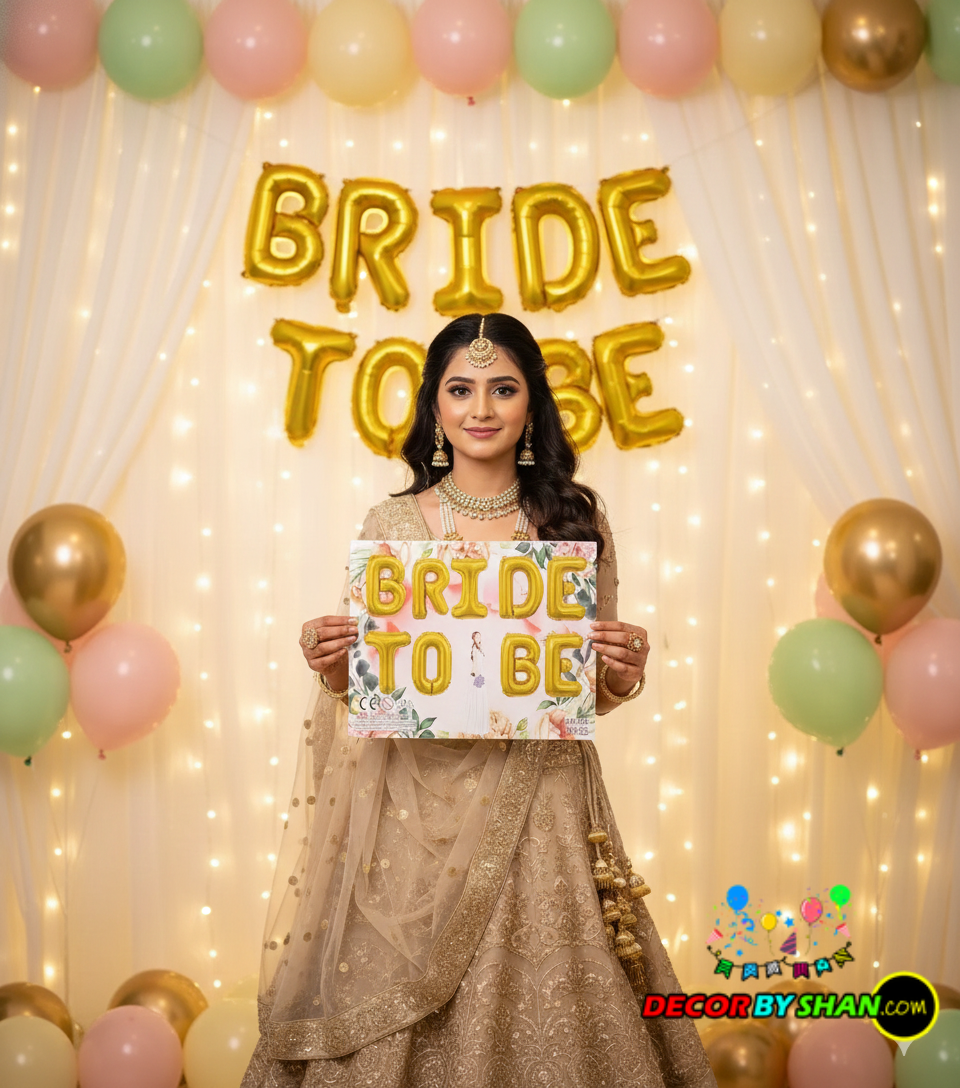 Bride To Be Foil Balloons Set
