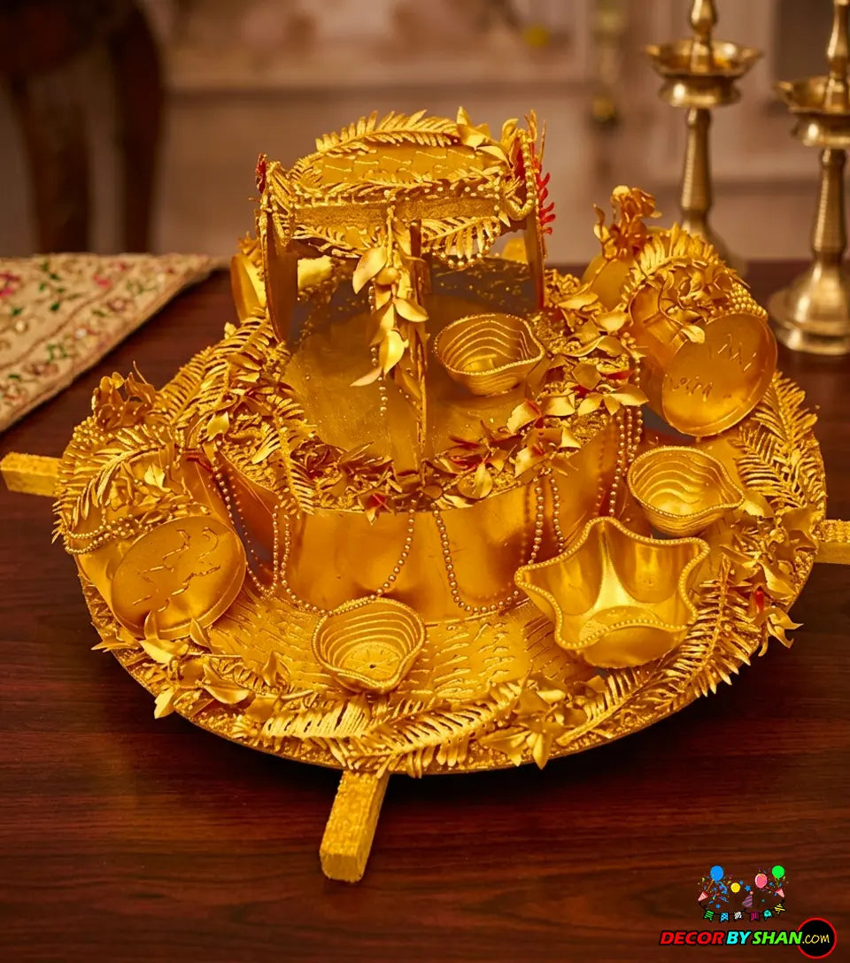 Mehndi Thaal Golden 18"