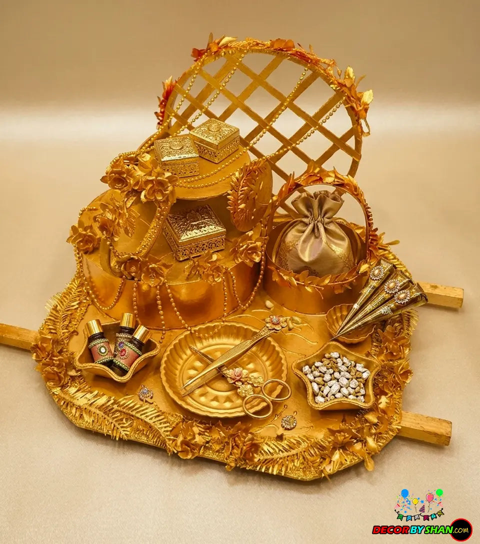 Mehndi Thaal Golden 18″