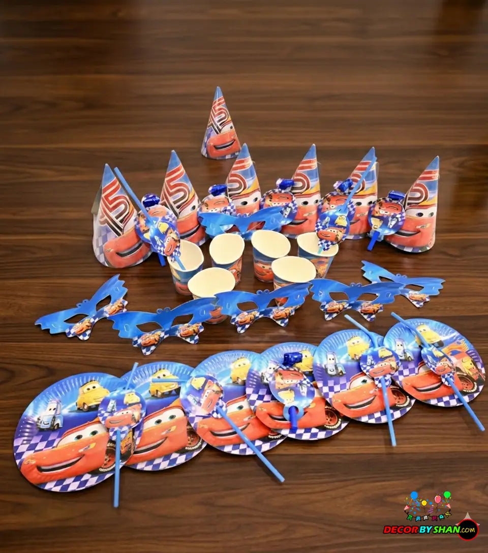 Car Racing Birthday Character Set