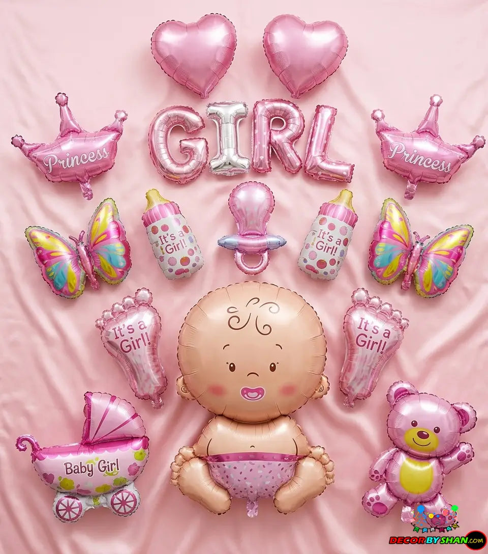 Boy, Girl Foil Balloons Theme Set