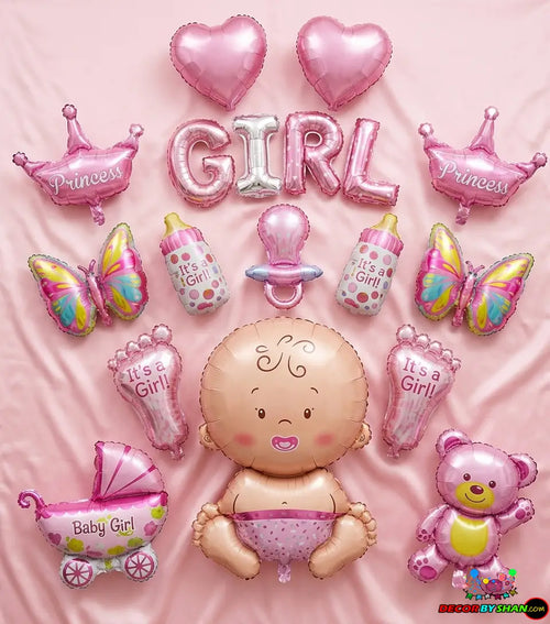 Boy, Girl Foil Balloons Theme Set
