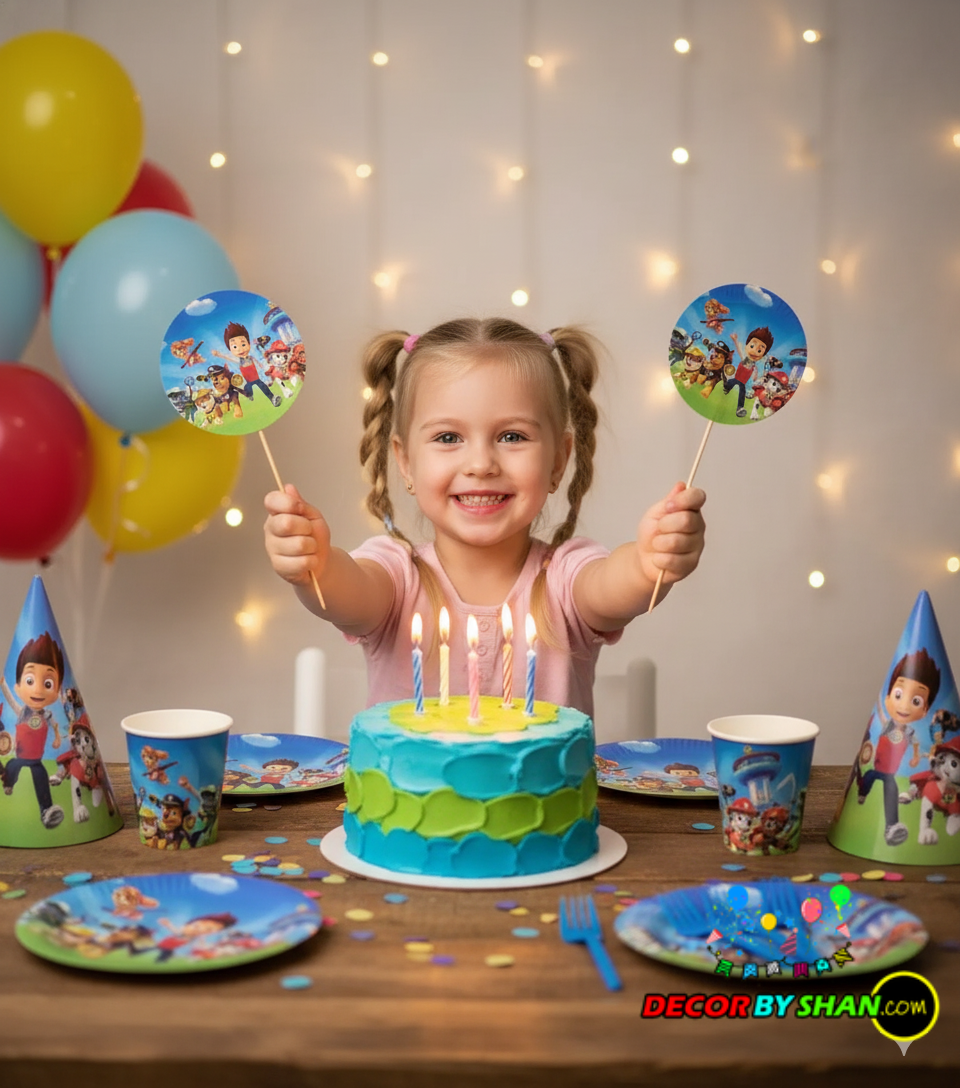 PAW Petrol Birthday Character Set