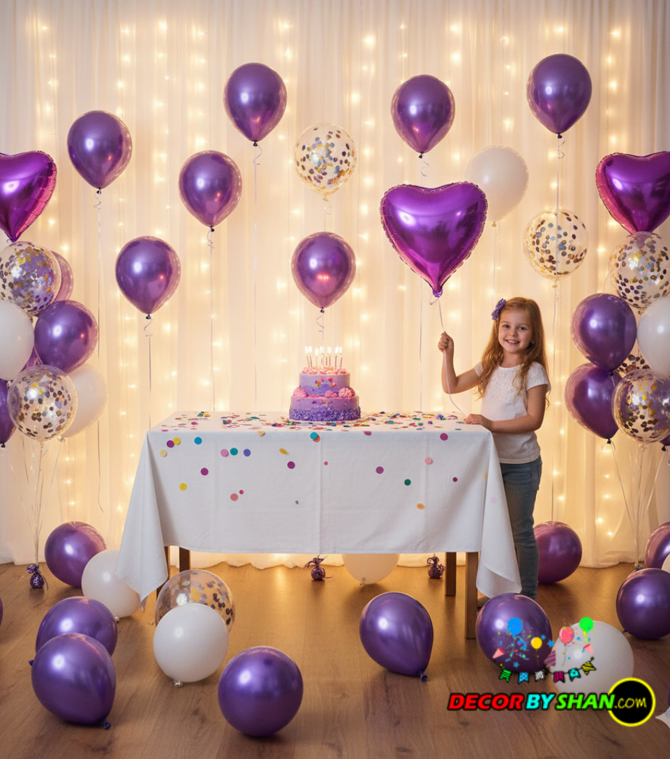 Confetti, Foil, Latex Foil Balloon Card Set 9Pcs