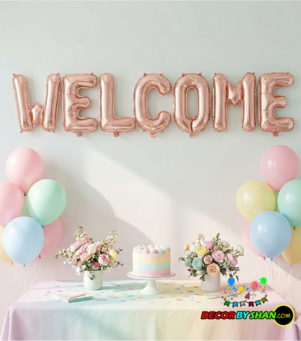 Welcome Baby Foil Balloon Set