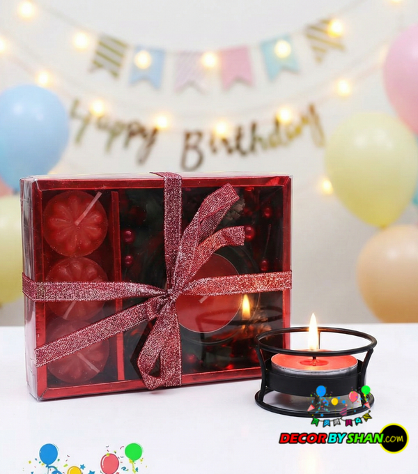 Glass candle 3 pcs pac