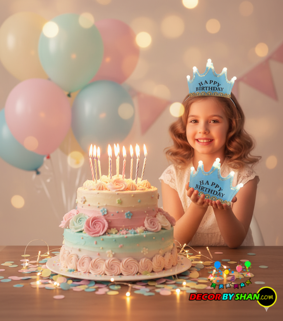 Happy Birthday LED Light Crown