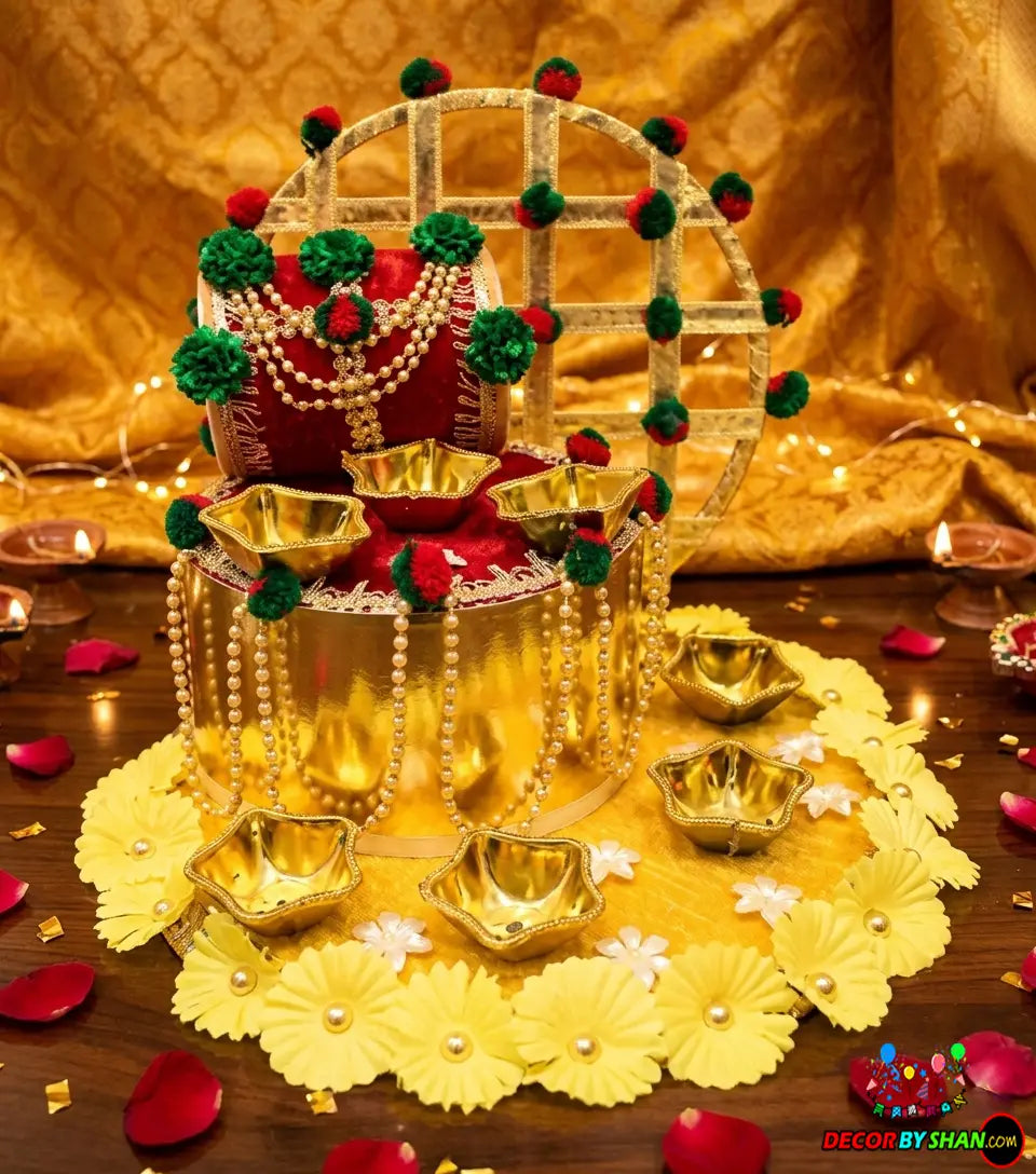 Mehndi Thaal Gol 12"