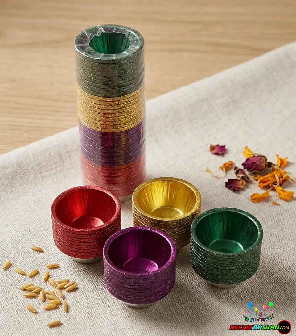 Disposable Almunium Koli Mix Color 100Pcs/Pack