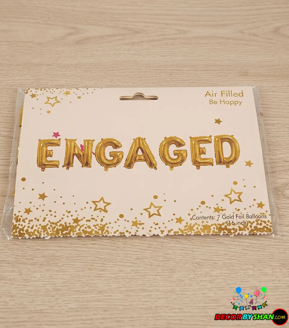 Engagment Foil Balloons set