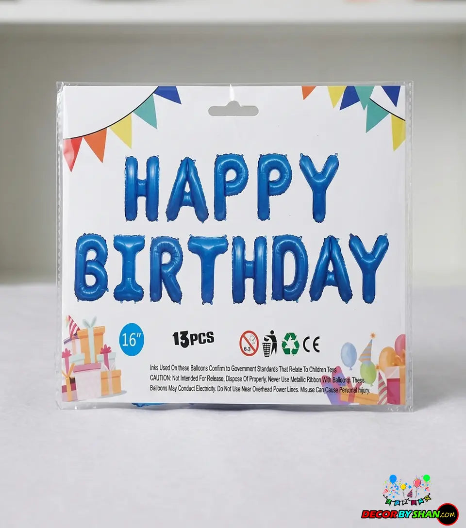 Happy Birthday Foil Baloon Set