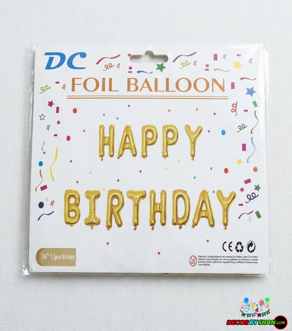 Happy Birthday Foil Baloon Set