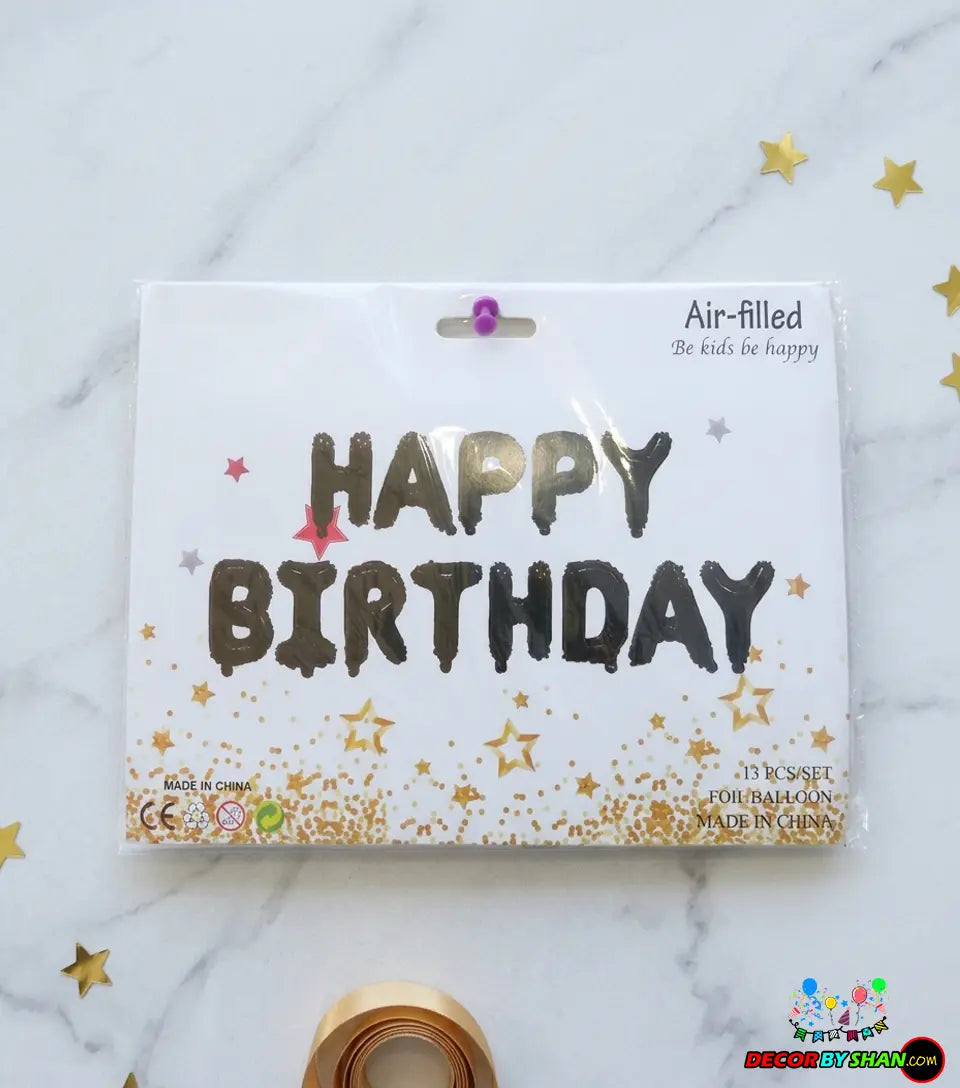 Happy Birthday Foil Baloon Set