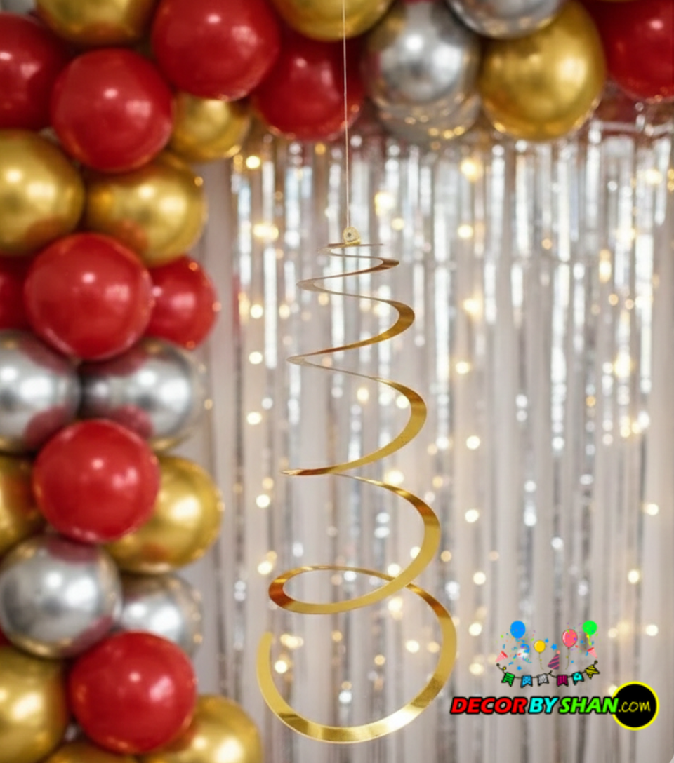Swirl Small Hanging Decor 6pcs/Pack