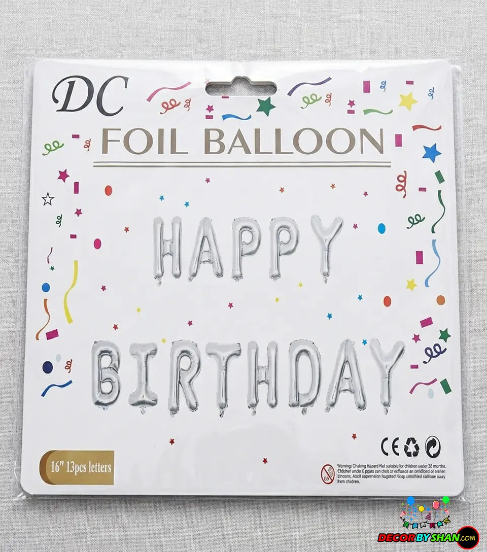 Happy Birthday Foil Baloon Set