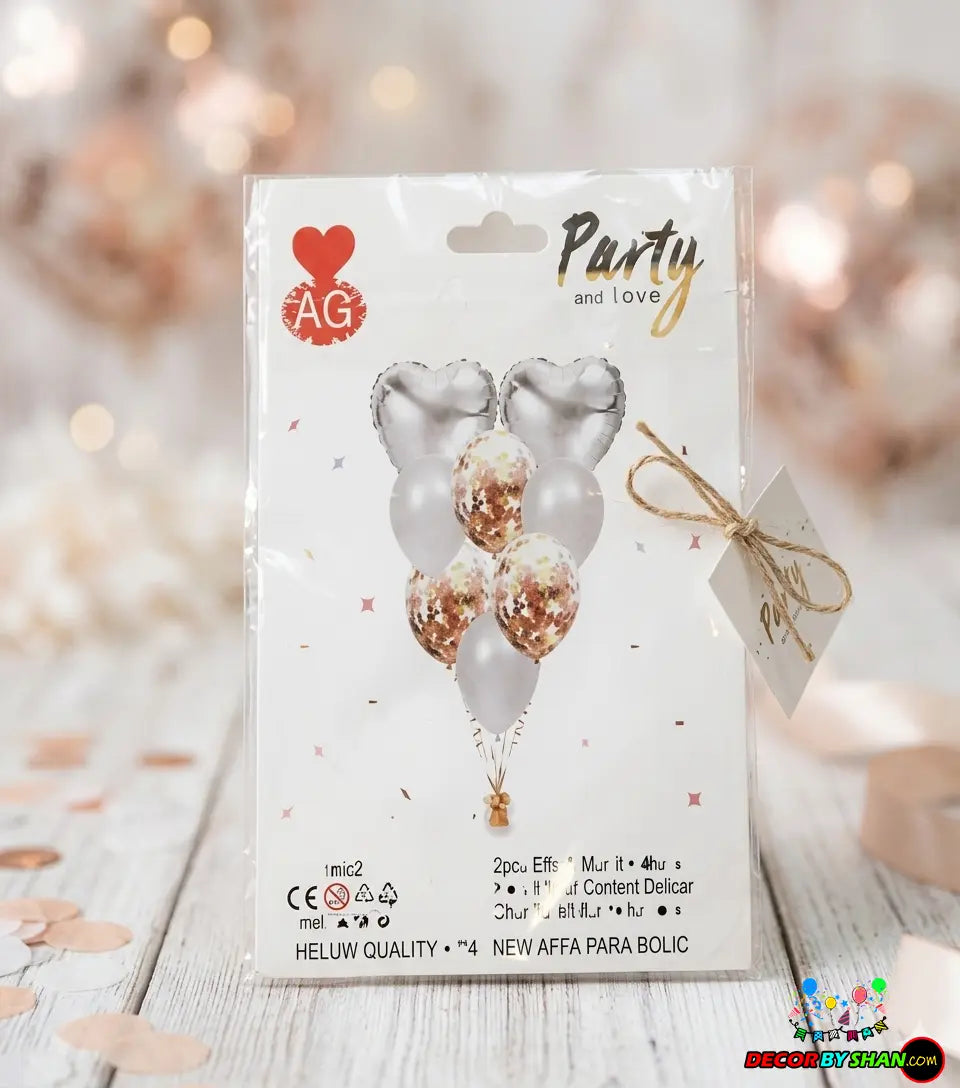 Confetti,Foil,Latex  Baloon Card Set