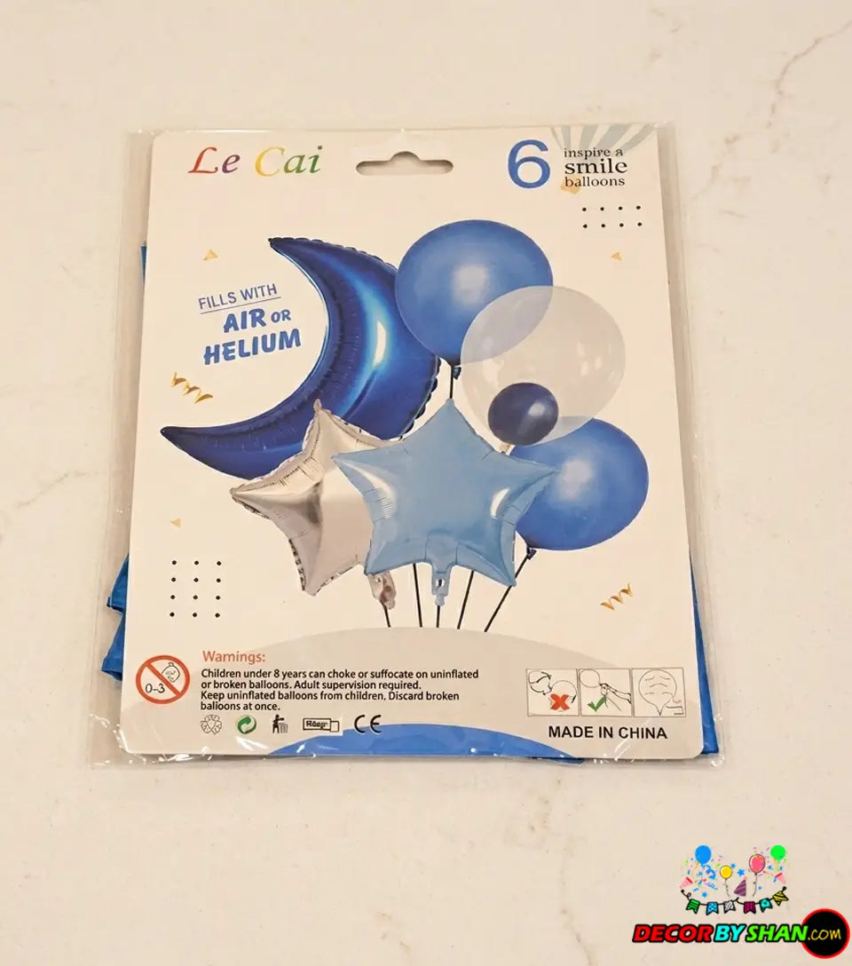 Confetti,Foil,Latex Baloon Card Set 6Pcs