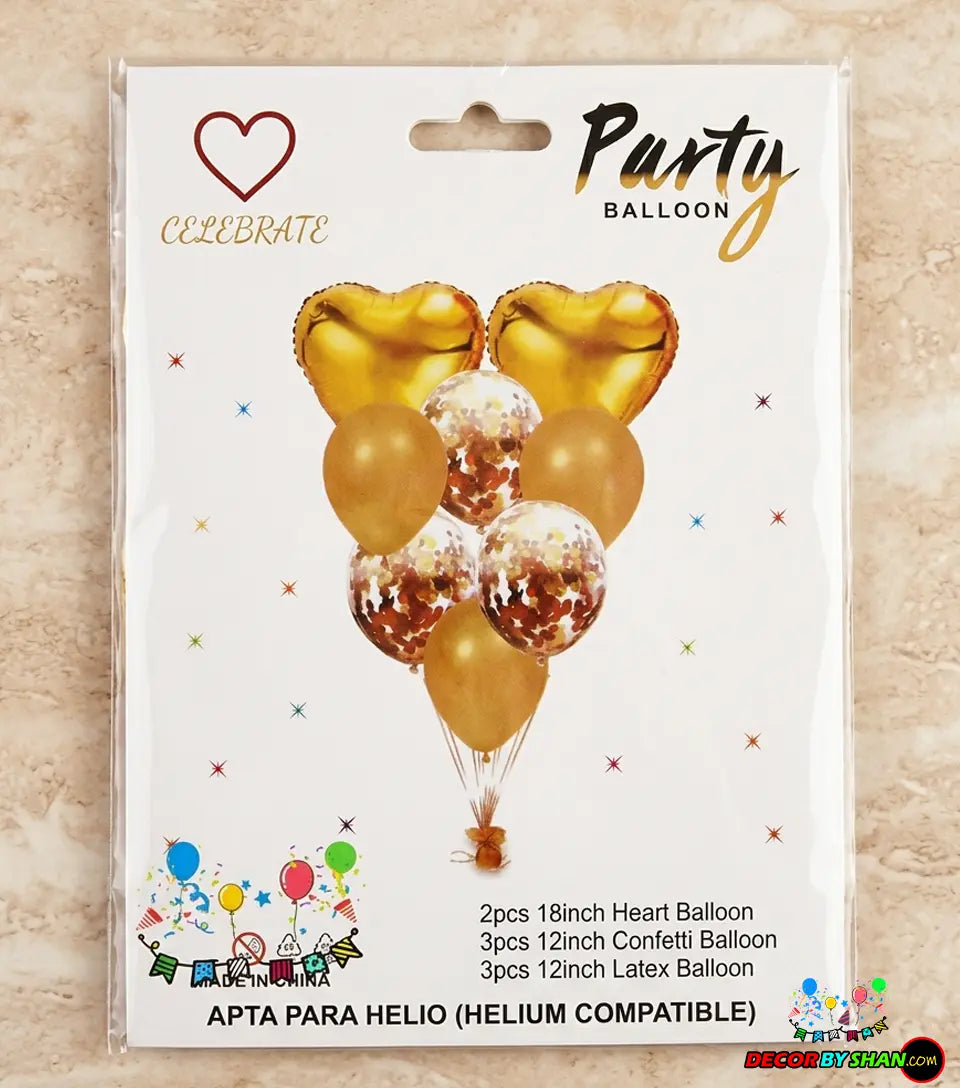 Confetti,Foil,Latex  Baloon Card Set