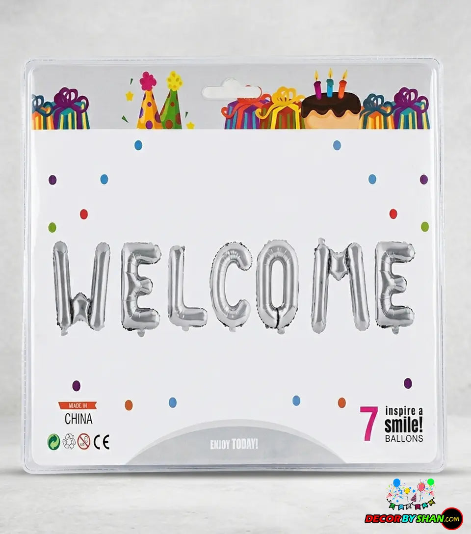 Welcome Baby Foil Balloon Set