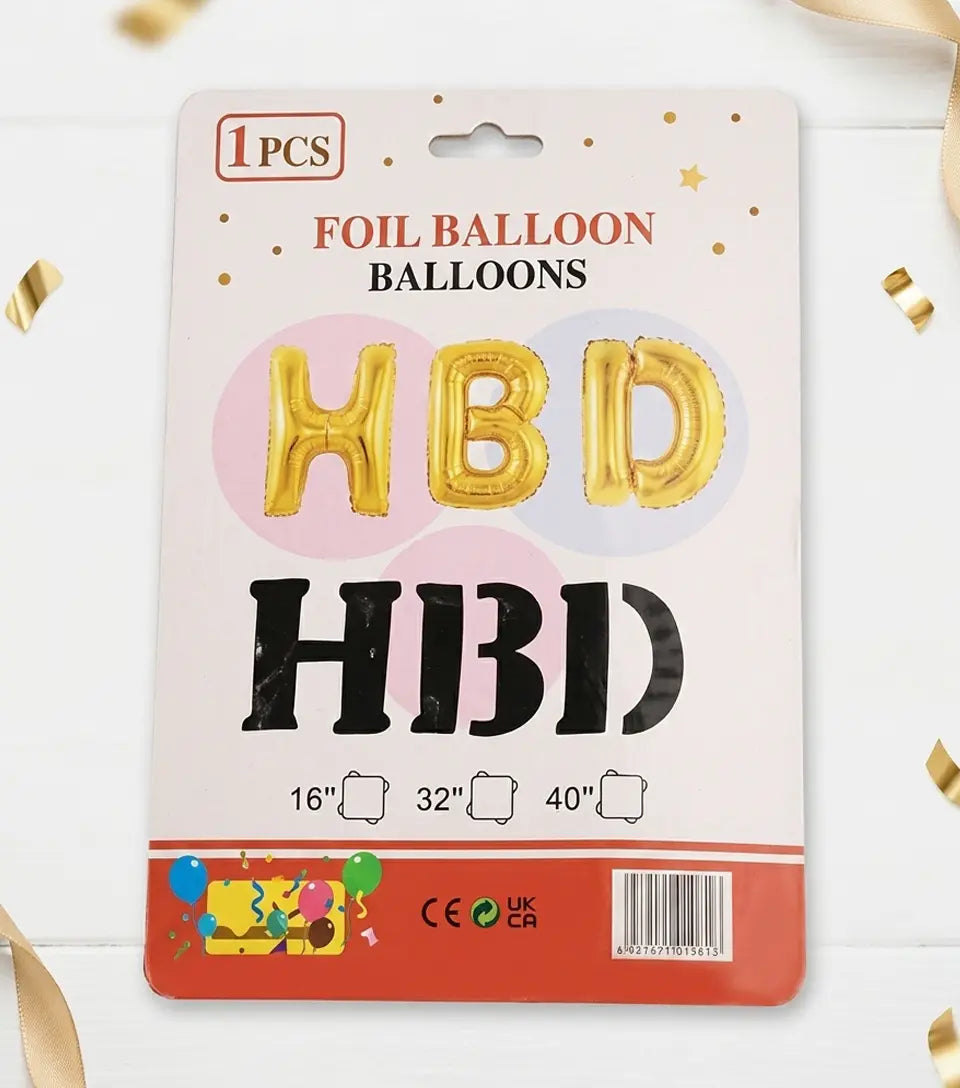 HBD Foil Balloon Set