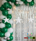 Silver Star Hanging Décor Small 12Pcs/Pack